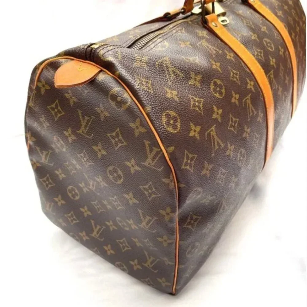 LOUIS VUITTON Bandouliere VINTAGE MONOGRAM KEEPALL 50 TRAVEL DUFFLE BAG